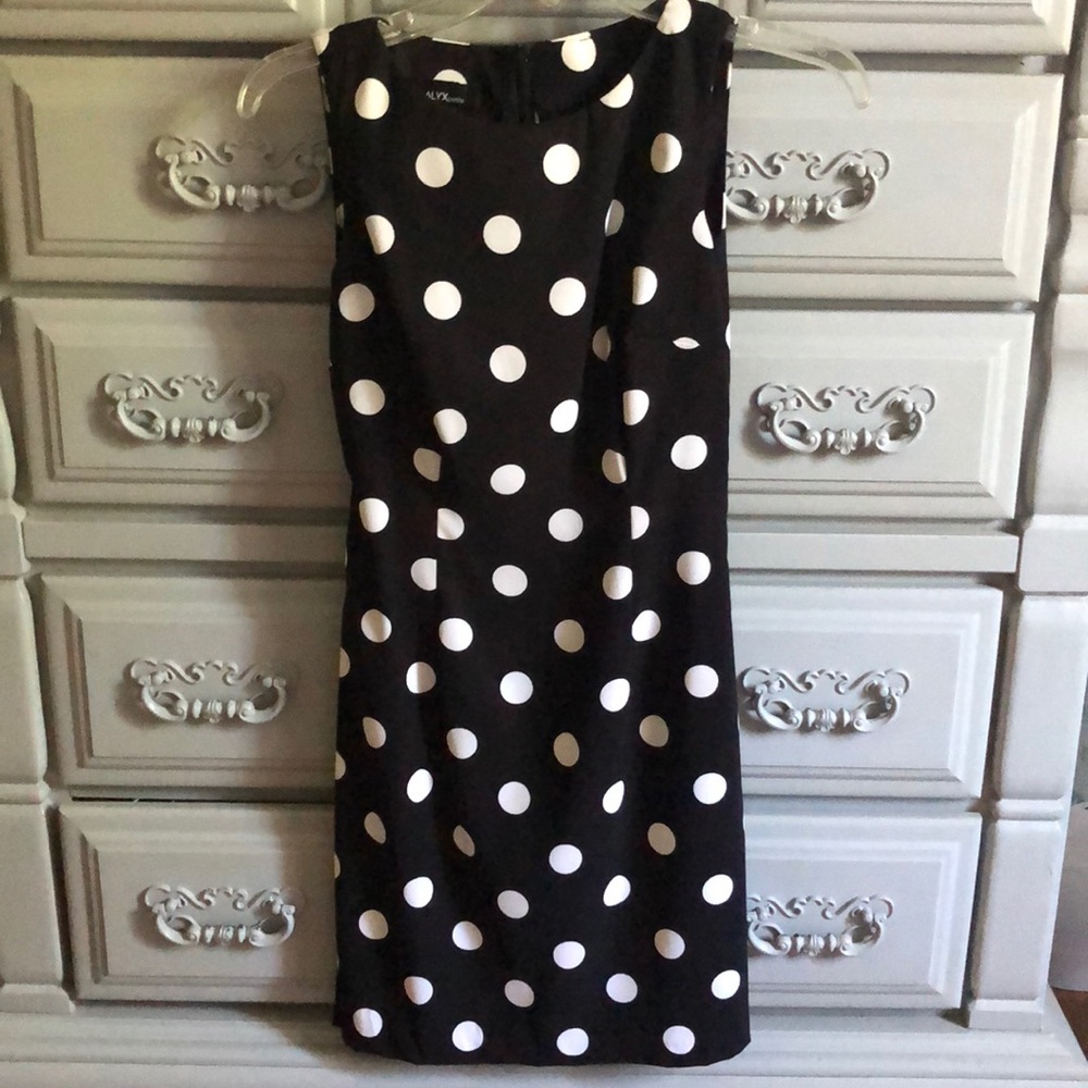 Black & White Polka Dot Dress Sz 4P